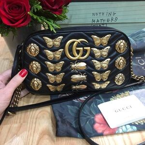 Gucci Black and Gold Crossbody Bag